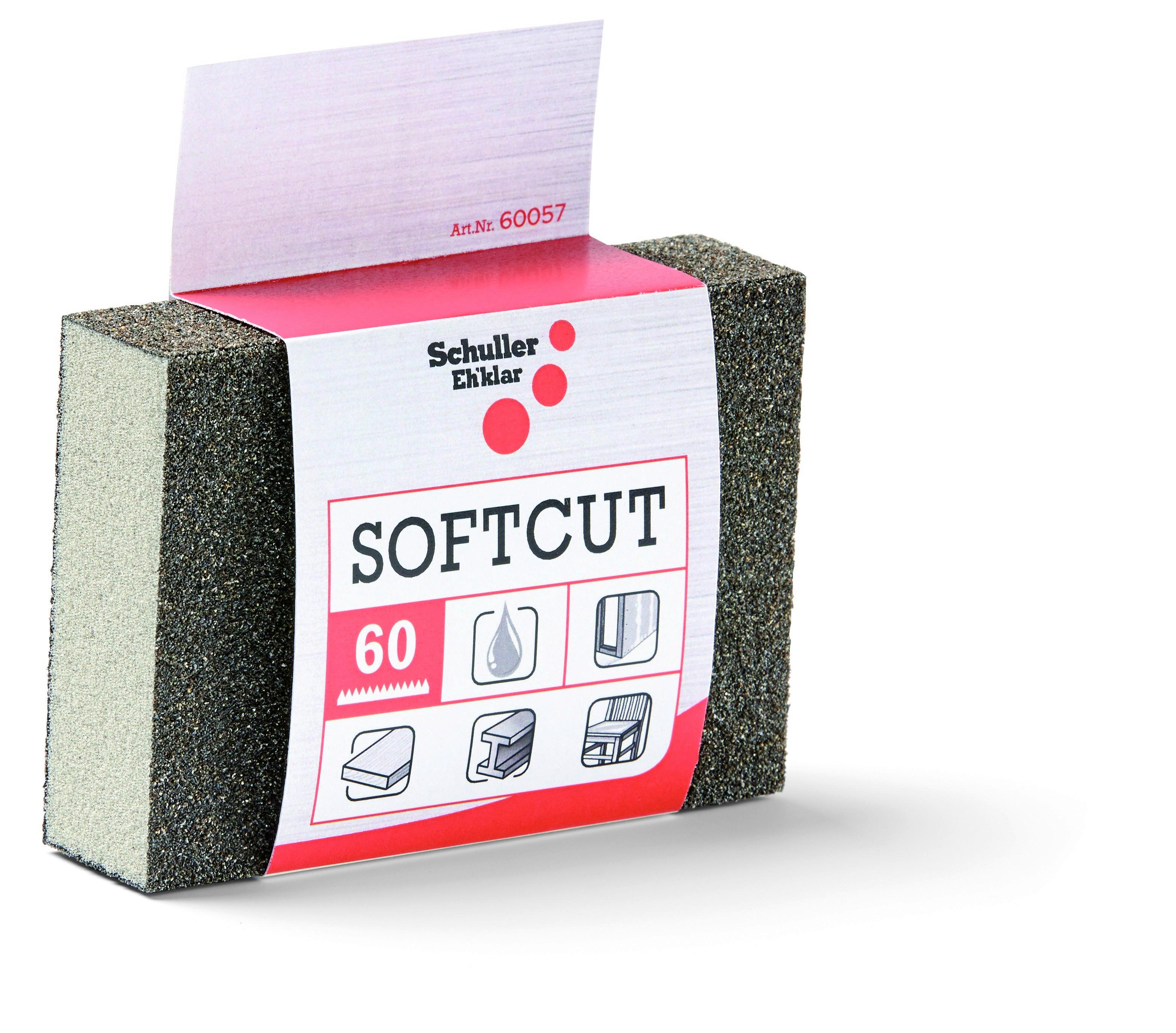 SCHLEIFSCHWAMM S60058 SCHLEIFSCHWAMM P100 - Schwarz, Basics, Kunststoff (10/7/2,8cm) - SCHULLER Eh klar