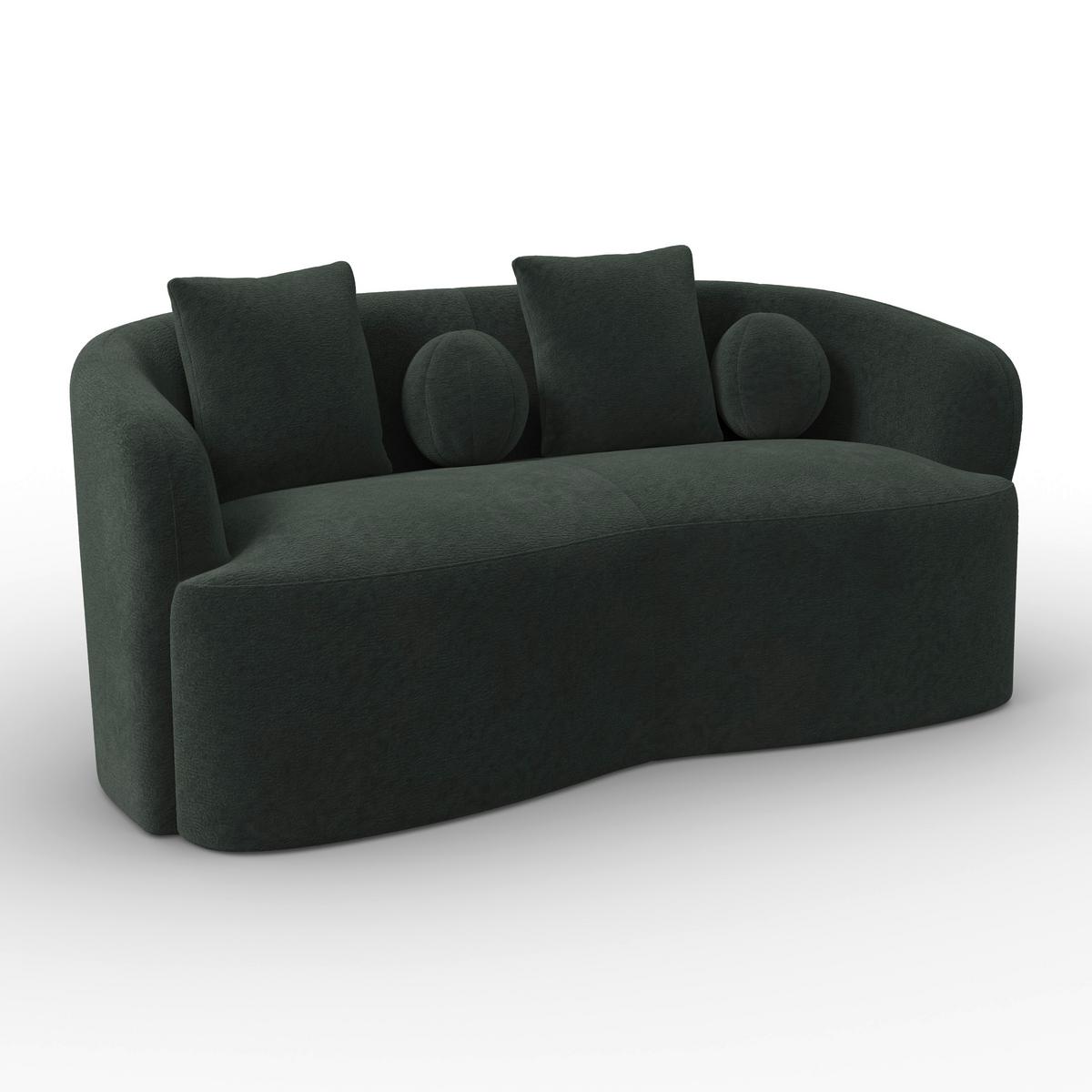 Pohovka JULIE, zelená ženilka, max. 360 kg - zelená, Modern, drevo/textil (178/66/82cm) - Bessagi Home