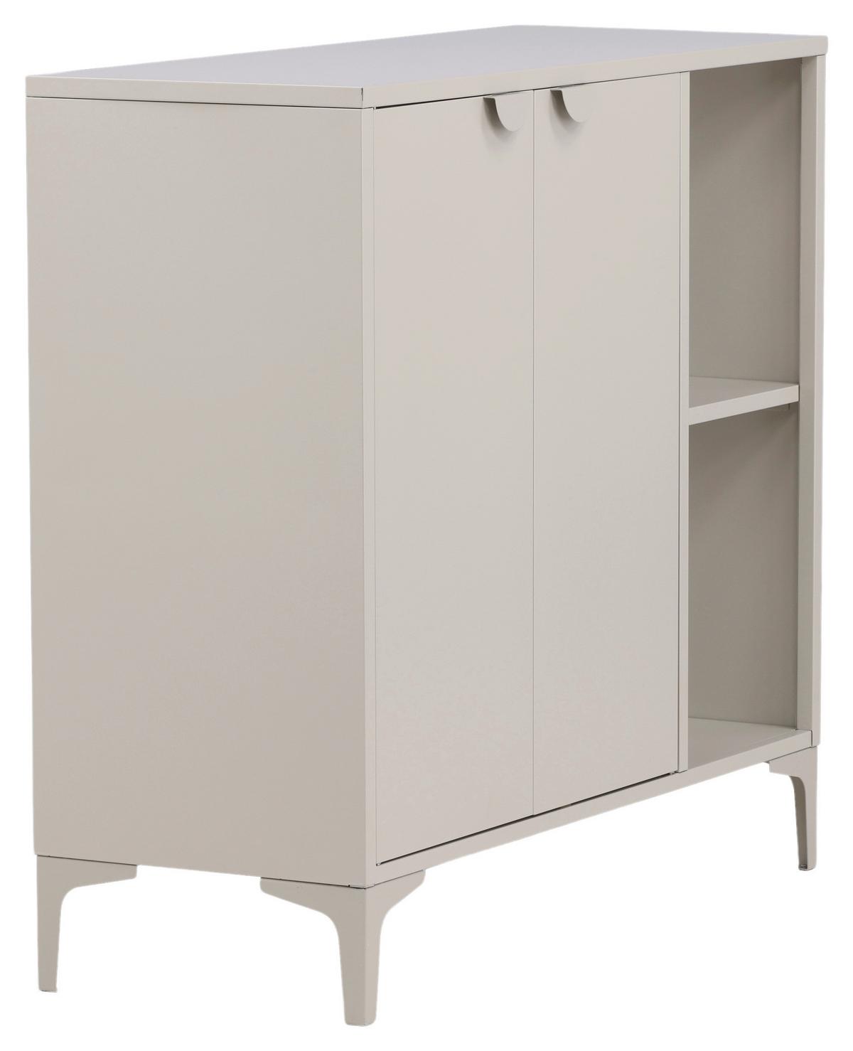 Sideboard Piring - Beige, Design, Metall (110/100/42cm) - Livetastic