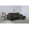 Ecksofa Noret, Schwarz S: 223x157 Cm - Buchefarben/Schwarz, Design, Textil (223/157cm) - MID.YOU