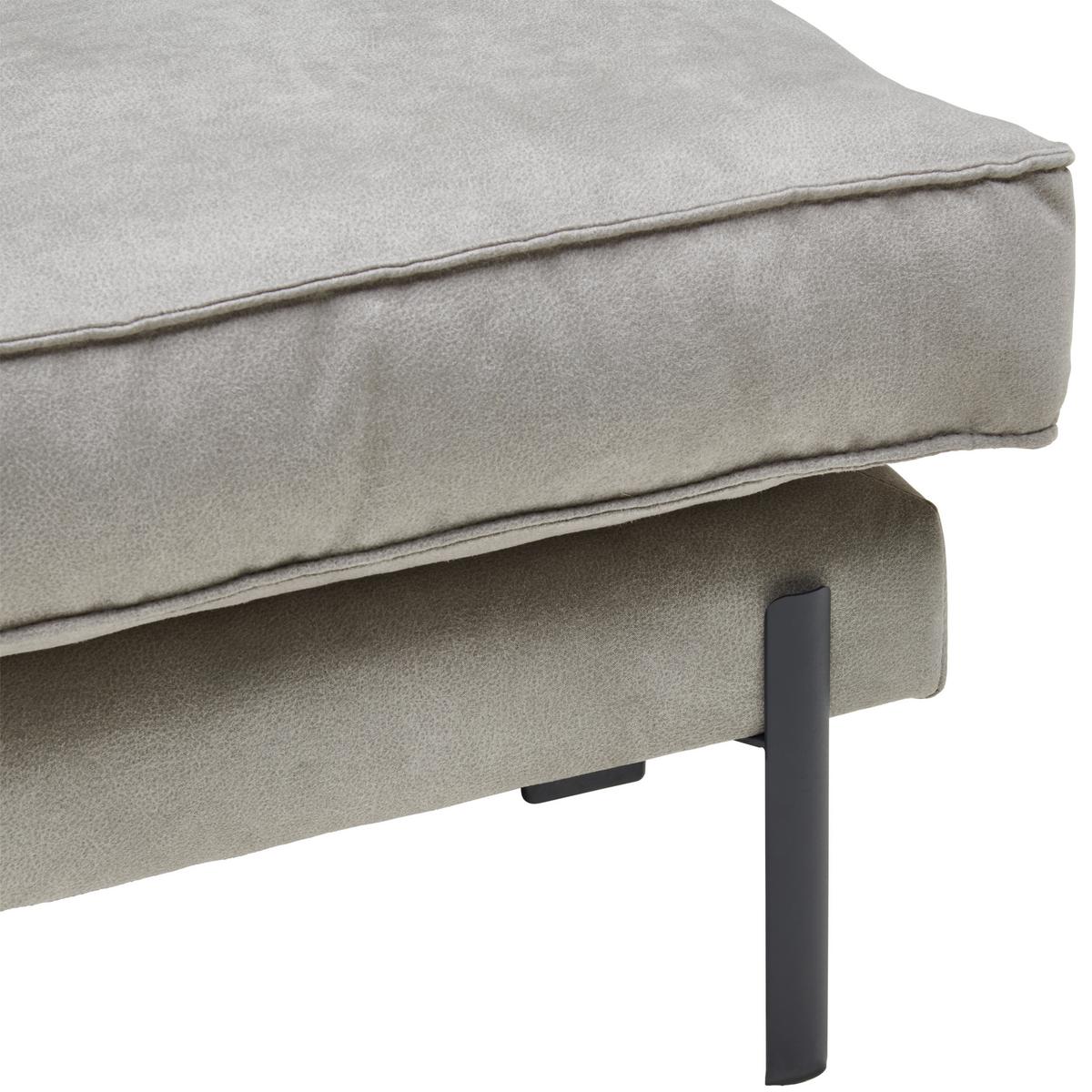 Ecksofa Yukon Hellgrau S: 232x154 Cm - Hellgrau/Schwarz, Trend, Textil (232/154cm) - Livetastic