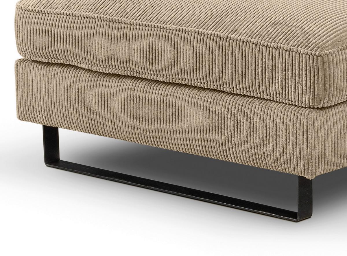 Ecksofa Bolivia Beige S: 276x183 cm - Beige/Schwarz, Basics, Holzwerkstoff/Textil (276/183cm) - MID.YOU