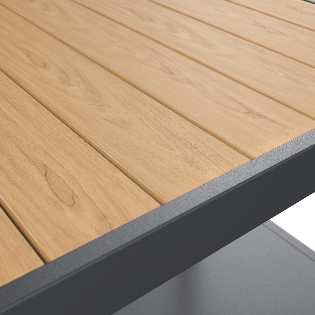 Outdoorküche Santiago IIi - Anthrazit/Naturfarben, Basics, Kunststoff/Metall (83/90/60cm) - Beldano