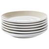 Untertassenset Weiß Taupe 6-teilig D: 14,5 cm - Taupe/Weiß, Basics, Keramik (14,5cm) - Van Well