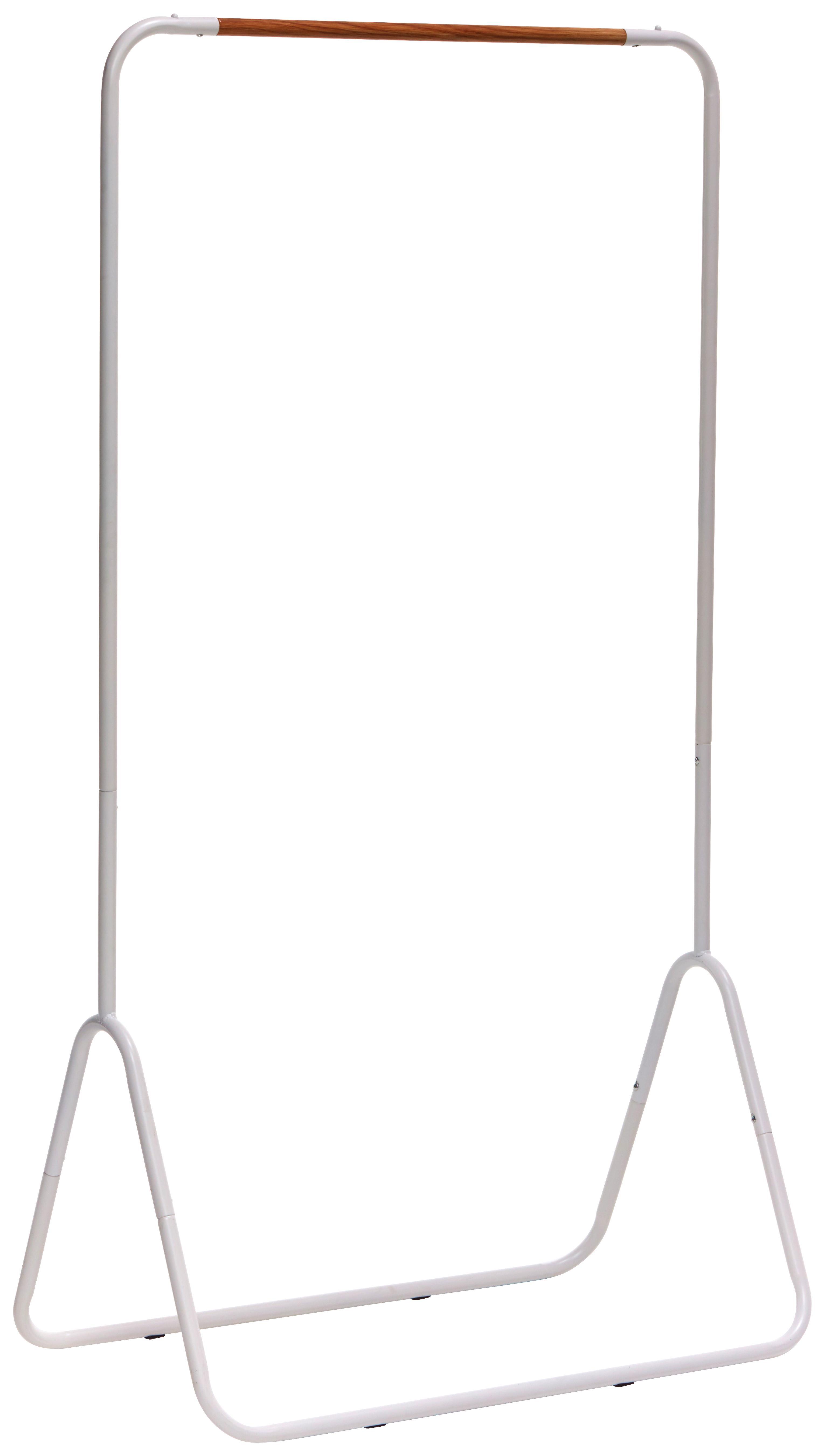 Kleiderständer Scandic Iv 80cm Weiss - Weiß, MODERN, Kunststoff/Metall (80/145/44cm)