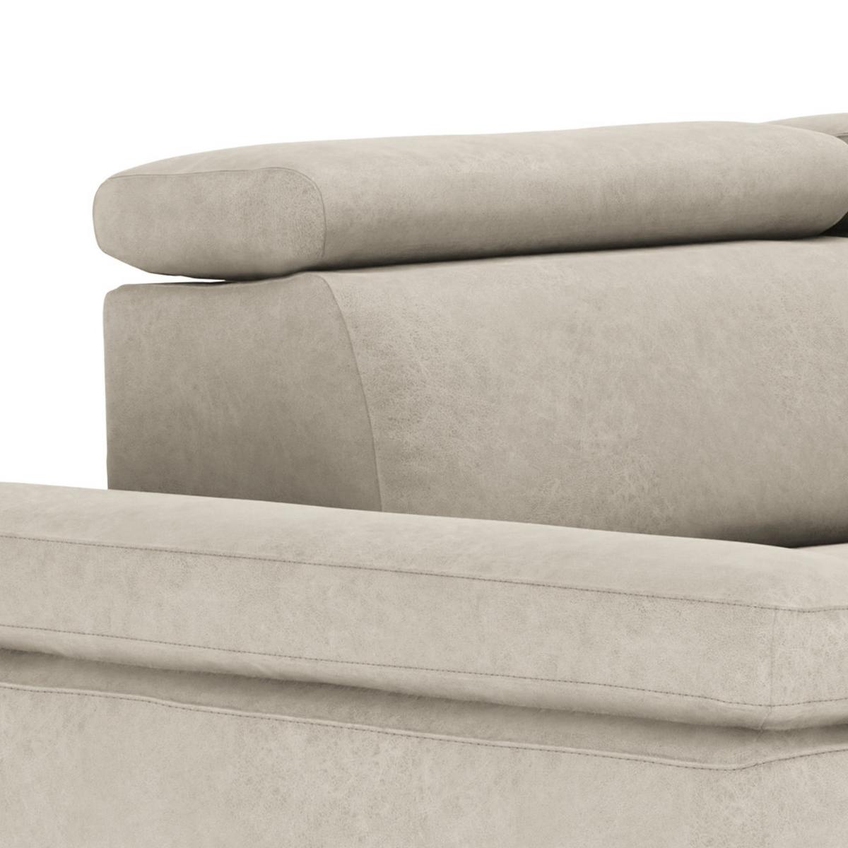Ecksofa Elvis Silberfarben S: 259x182 Cm - Silberfarben, KONVENTIONELL, Textil (259/182cm) - Trendmanufaktur
