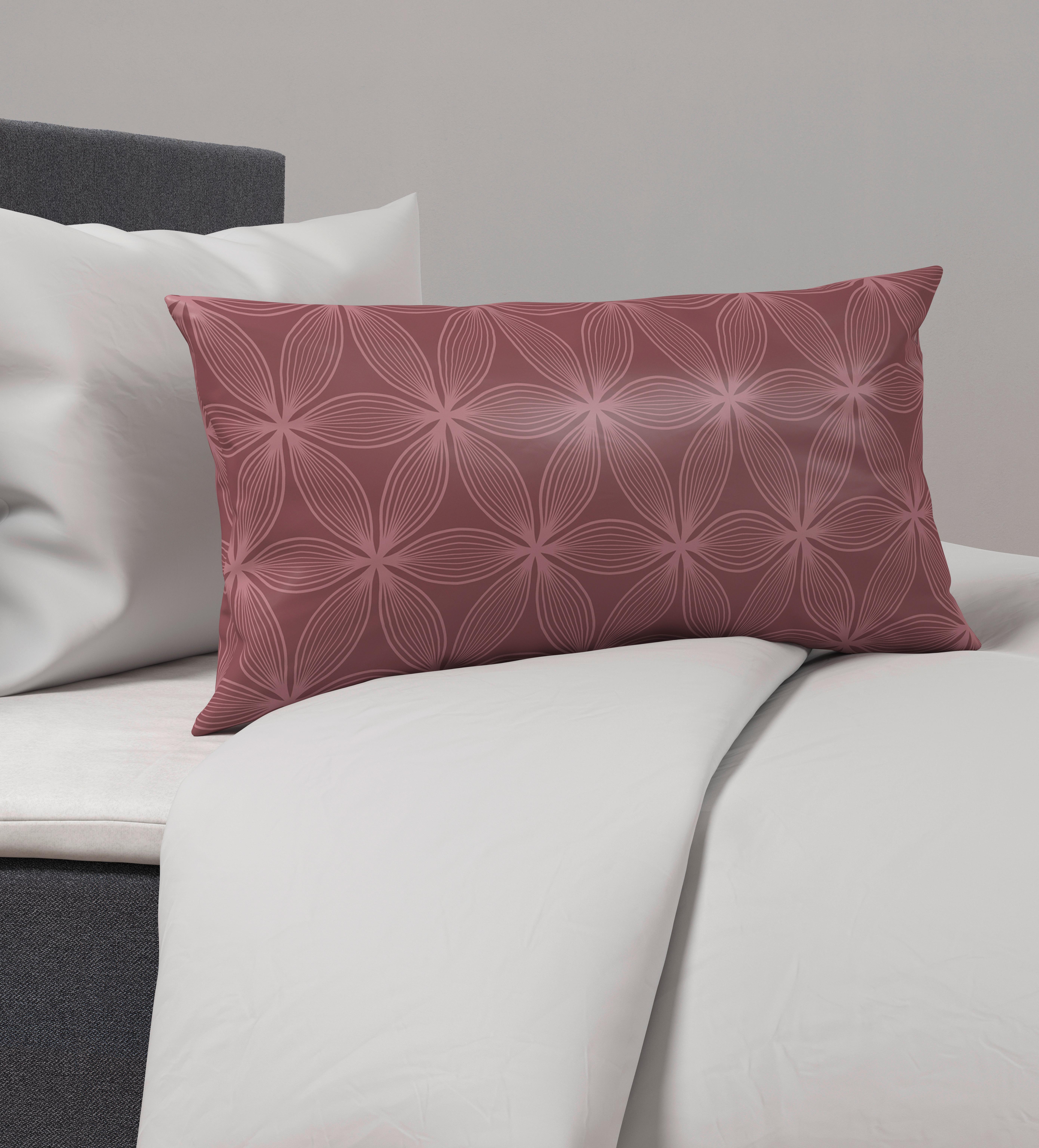 POŤAH NA VANKÚŠ Alex Design, 40/80cm - bobuľová, Modern, textil (40/80cm) - Premium Living