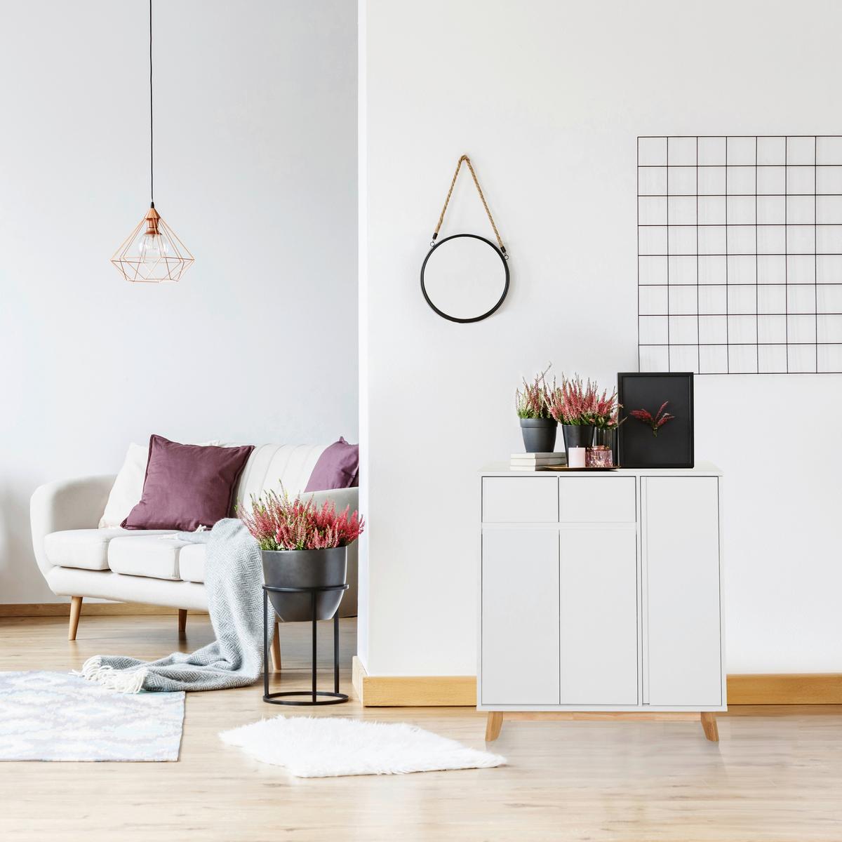 Kommode Estha Weiß B: 80 cm - Weiß, MODERN, Holzwerkstoff (80/85/34cm) - MID.YOU