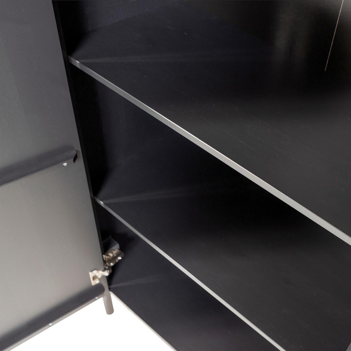 Sideboard Gunnar Schwarz B: 201 Cm - Schwarz, Design, Holz (201/85/44cm) - Livetastic