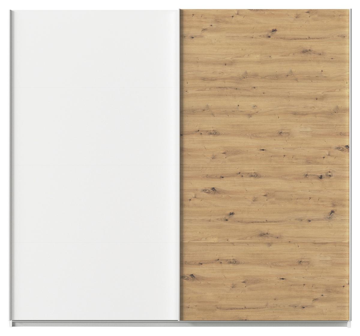 Schwebetürenschrank Feldkirch 225 Normalhöhe - Weiß Hochglanz/Weiß, MODERN, Holzwerkstoff (225/210/62cm)
