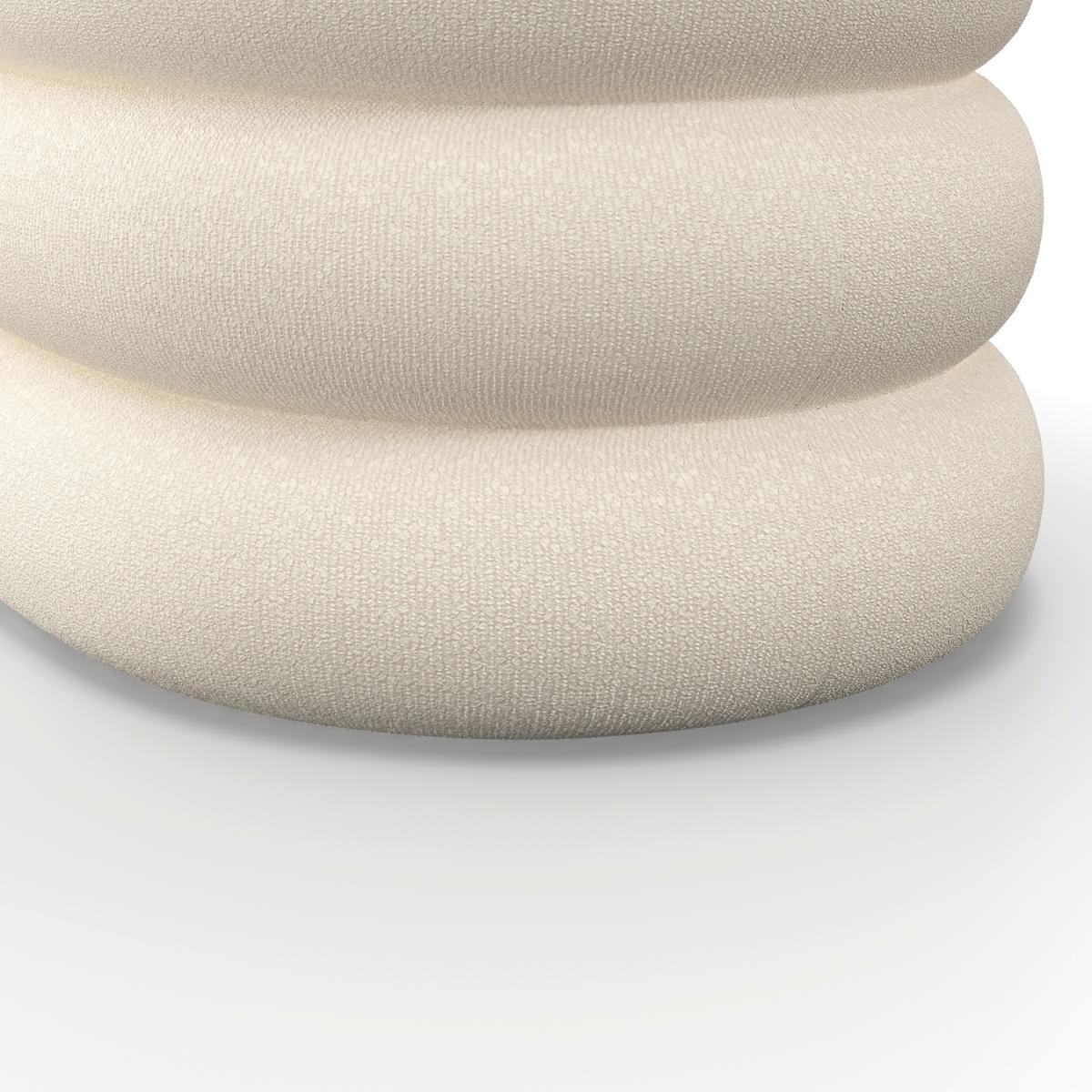 Taburetová lavice LORENA polstrovaná, béžová - béžová, Moderní, dřevo/textil (110/47/45cm) - Bessagi Home