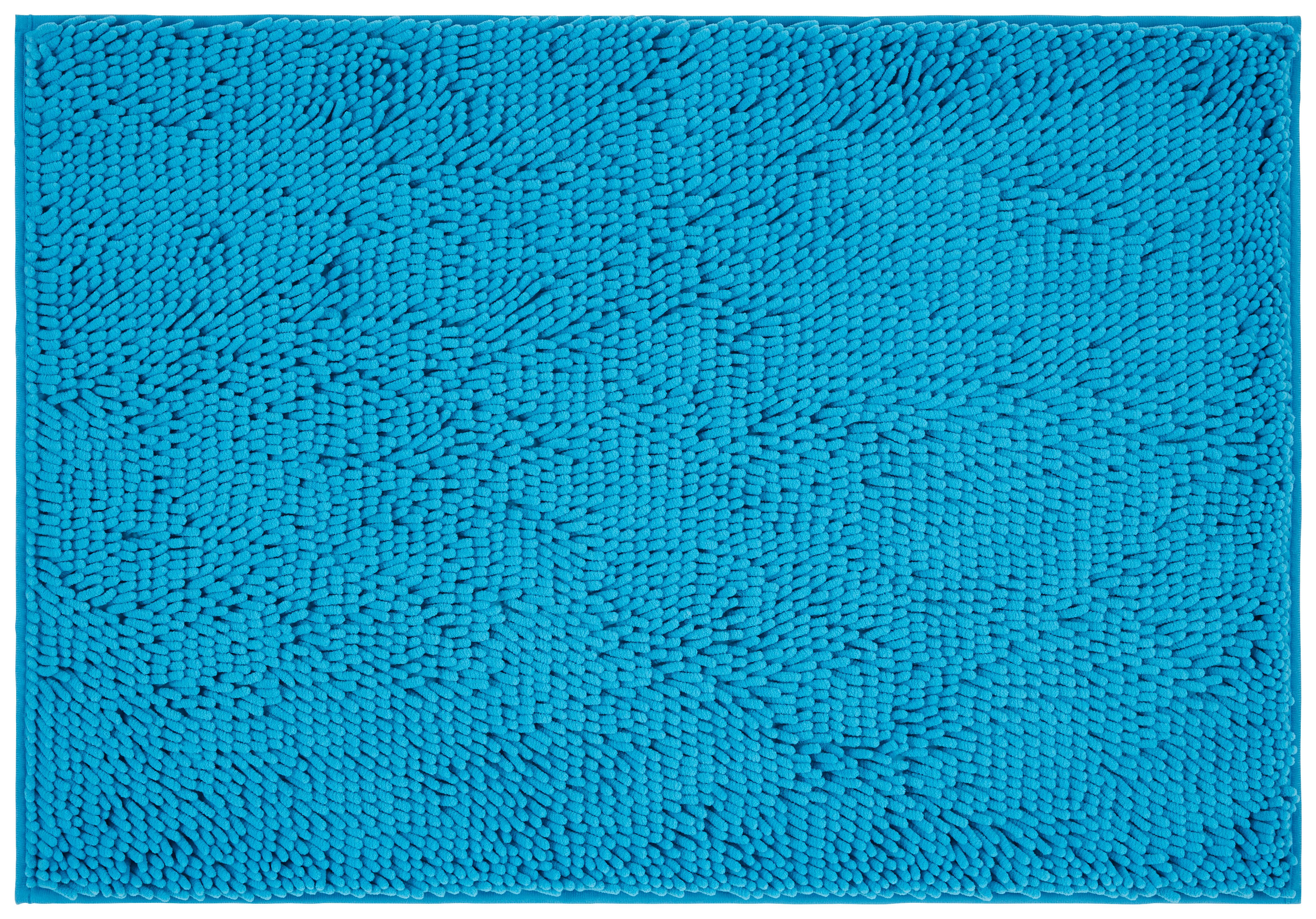 Badematte 70x120 cm Liliane Türkis Rutschhemmend - Türkis, KONVENTIONELL, Textil (70/120cm) - Ondega