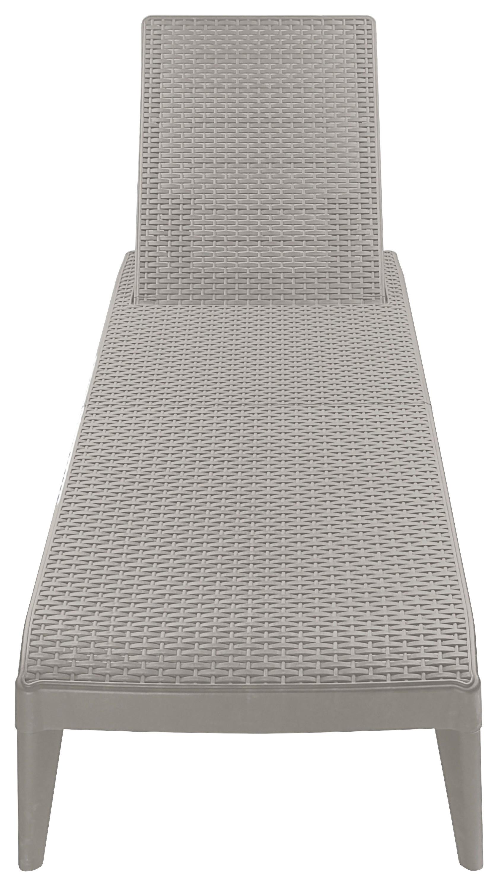 Sonnenliege Numana Kunststoff verstellbar - Taupe, Basics, Kunststoff (180/29/60cm)