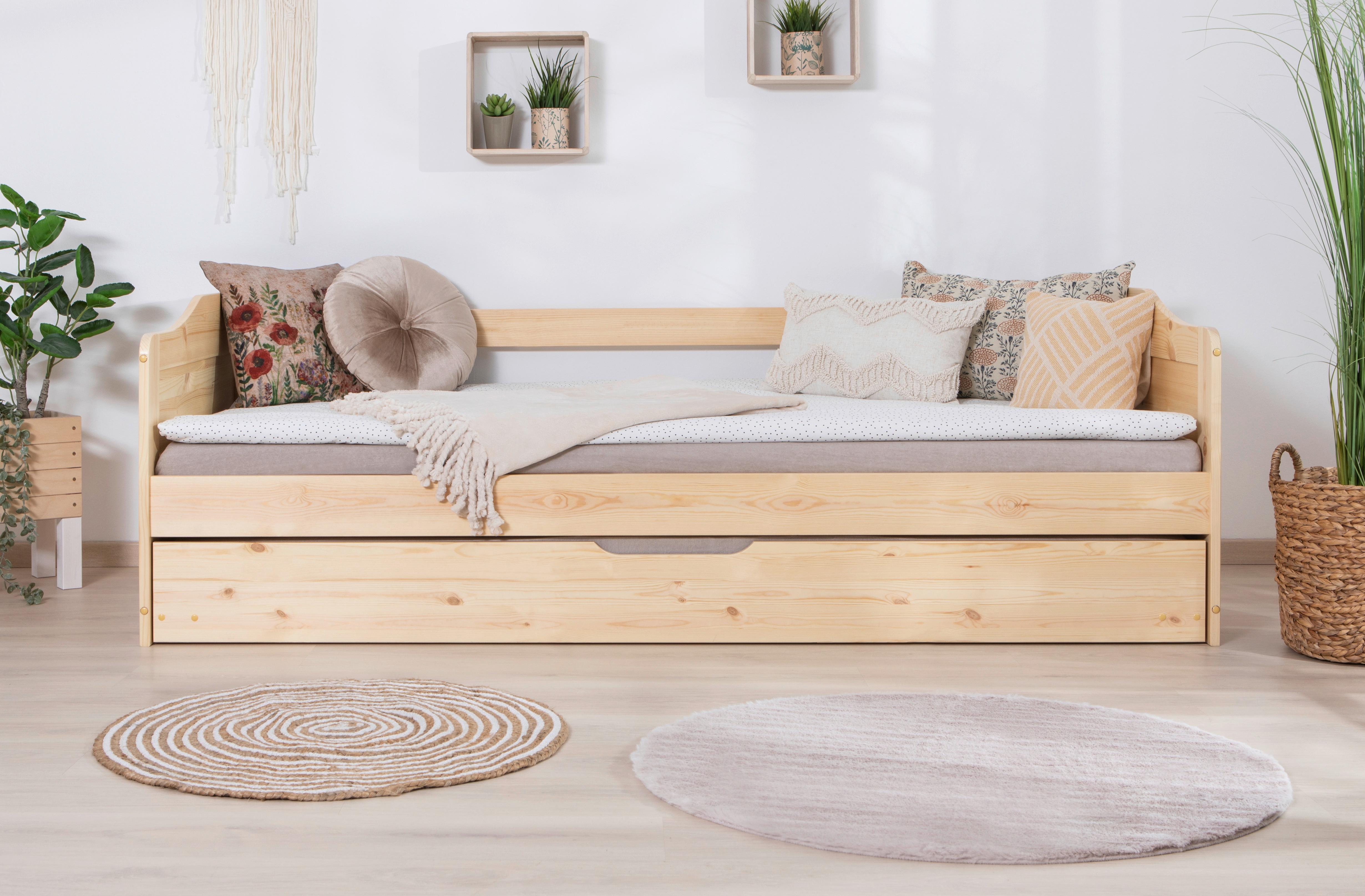 Rozťahovacia posteľ prírodná MELINDA 90x200 cm - farba borovice, Natur, drevo/plast (90/200cm) - MID.YOU