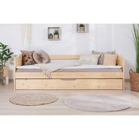 Rozťahovacia posteľ prírodná MELINDA 90x200 cm - farba borovice, Natur, drevo/plast (90/200cm) - MID.YOU