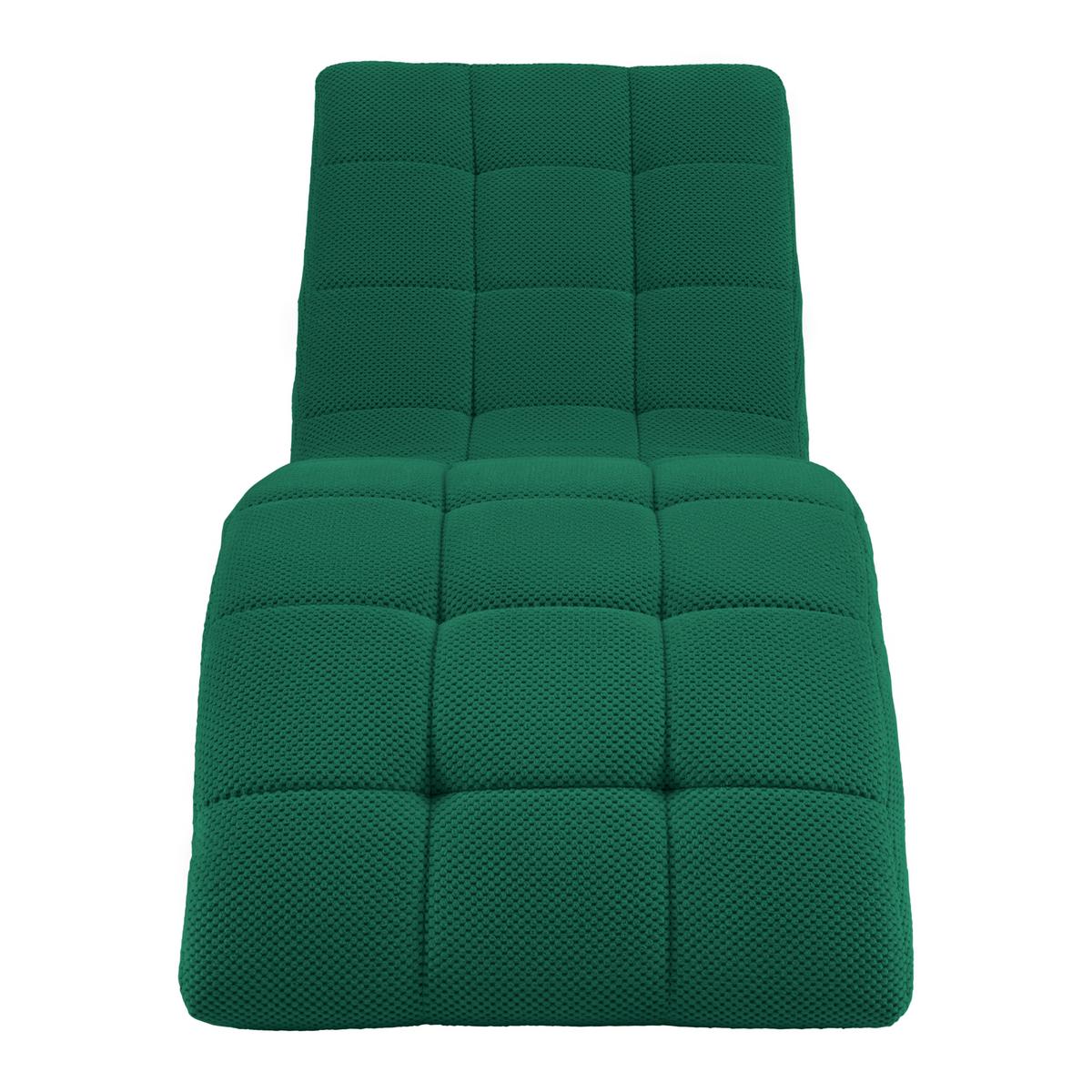 Relaxační válenda LAVANDA, tmavě zelená, max. 120 kg - černá/tmavě zelená, Moderní, textil/plast (68/80/167cm) - Mömax