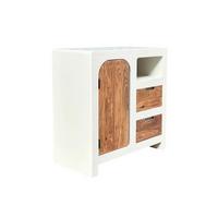 KOMMODE Naturfarben/Weiß B: 80cm - Weiß/Naturfarben, Design, Holz/Holzwerkstoff (80/80/40cm) - MID.YOU