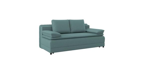 Schlafsofa Alice - Türkis/Schwarz, MODERN, Textil (202/73-92/105cm) - Luca Bessoni