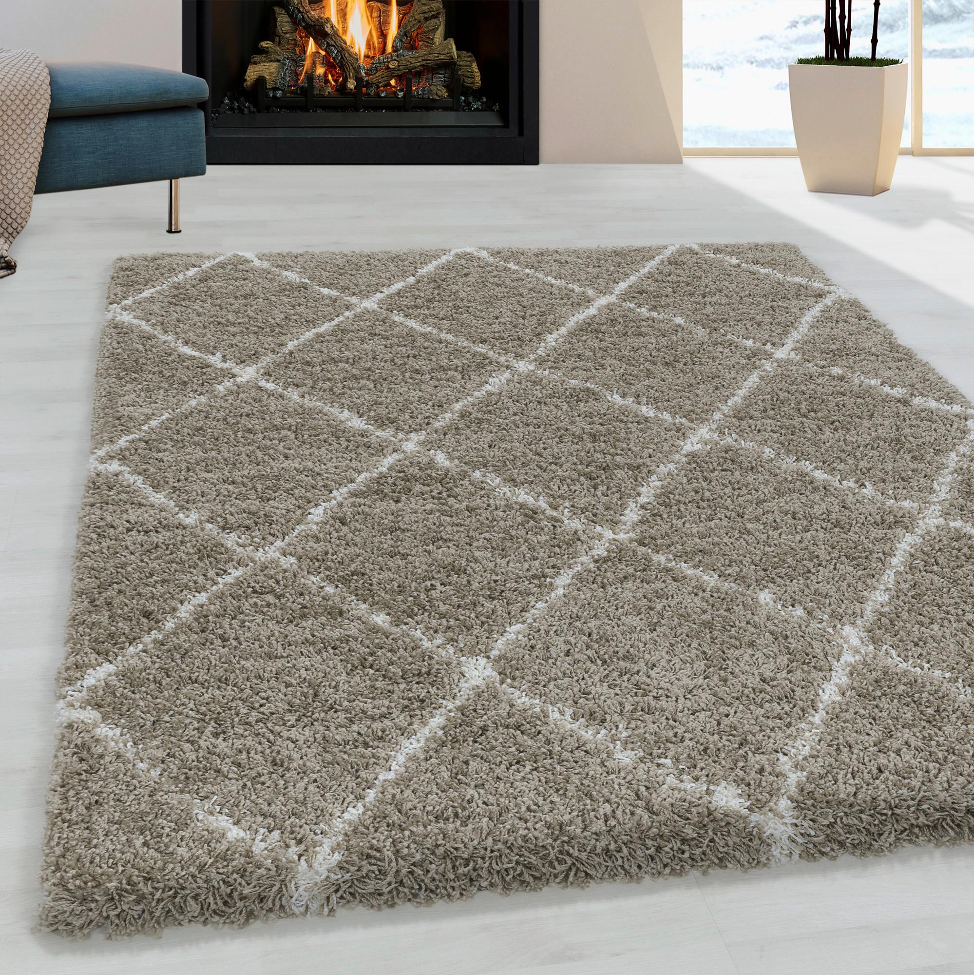 Hochflor Teppich Beige Alvor 140x200 cm - Beige, Basics, Textil (140/200cm)
