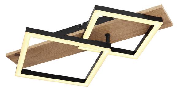 LED-Deckenleuchte Wenzel - Opal/Schwarz, MODERN, Holz/Kunststoff (47,5/31/8,5cm) - Luca Bessoni