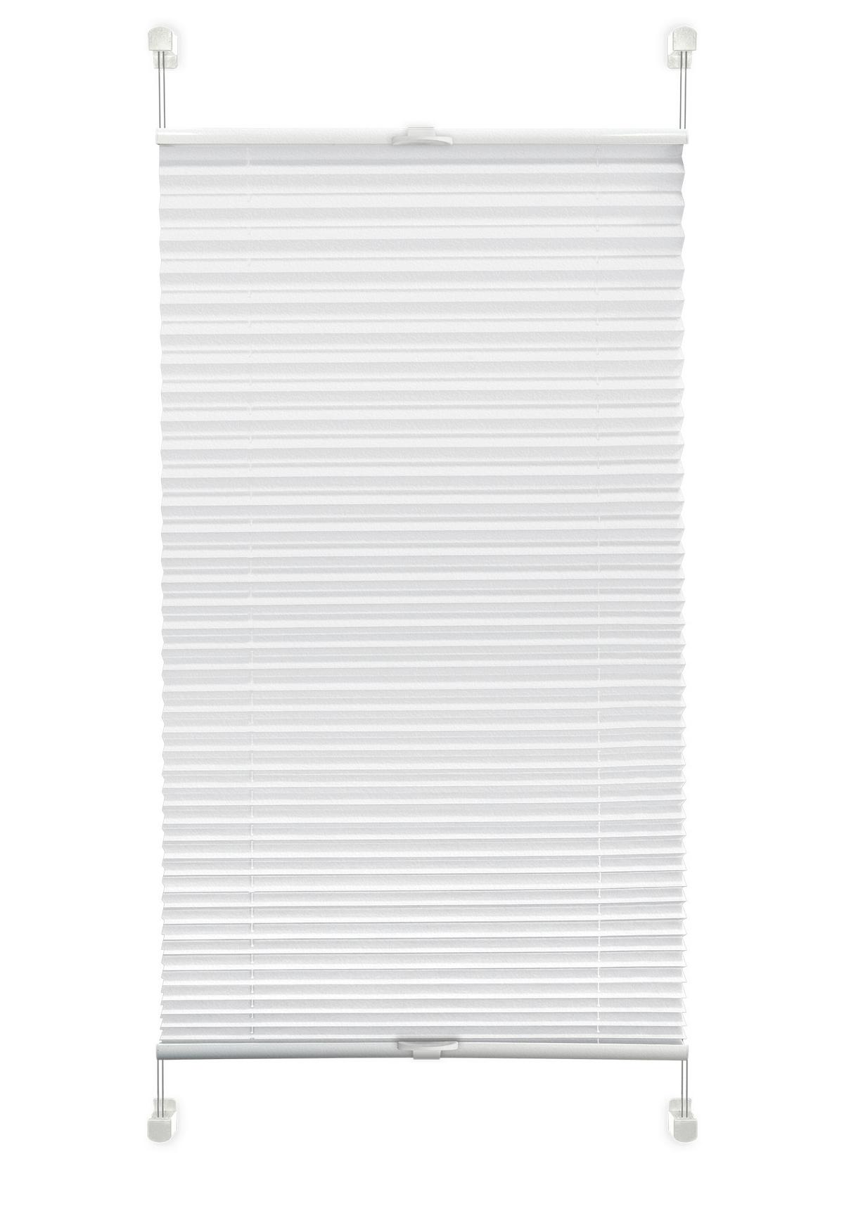 PLISOVANÁ ROLETA SOLID CRASH, 50/130 cm - biela, Basics, textil (40/130cm)