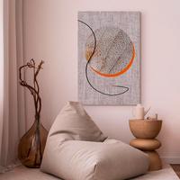 Leinwandbild Moon Orange Cappuccino B: 40 cm - Orange/Cappuccino, Basics, Holzwerkstoff/Textil (40/60/1.2cm) - artgeist