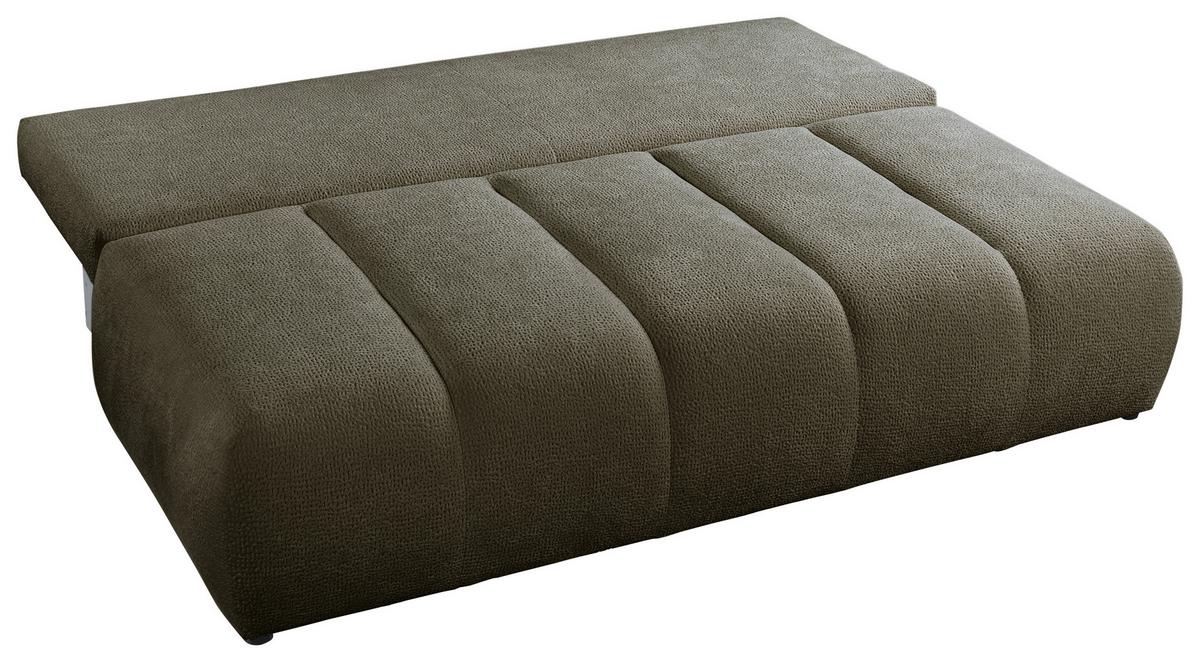 Schlafsofa Milo, Olivgrün B: 209 Cm - Creme/Schwarz, Design, Holz/Holzwerkstoff (209/100/103cm) - MID.YOU