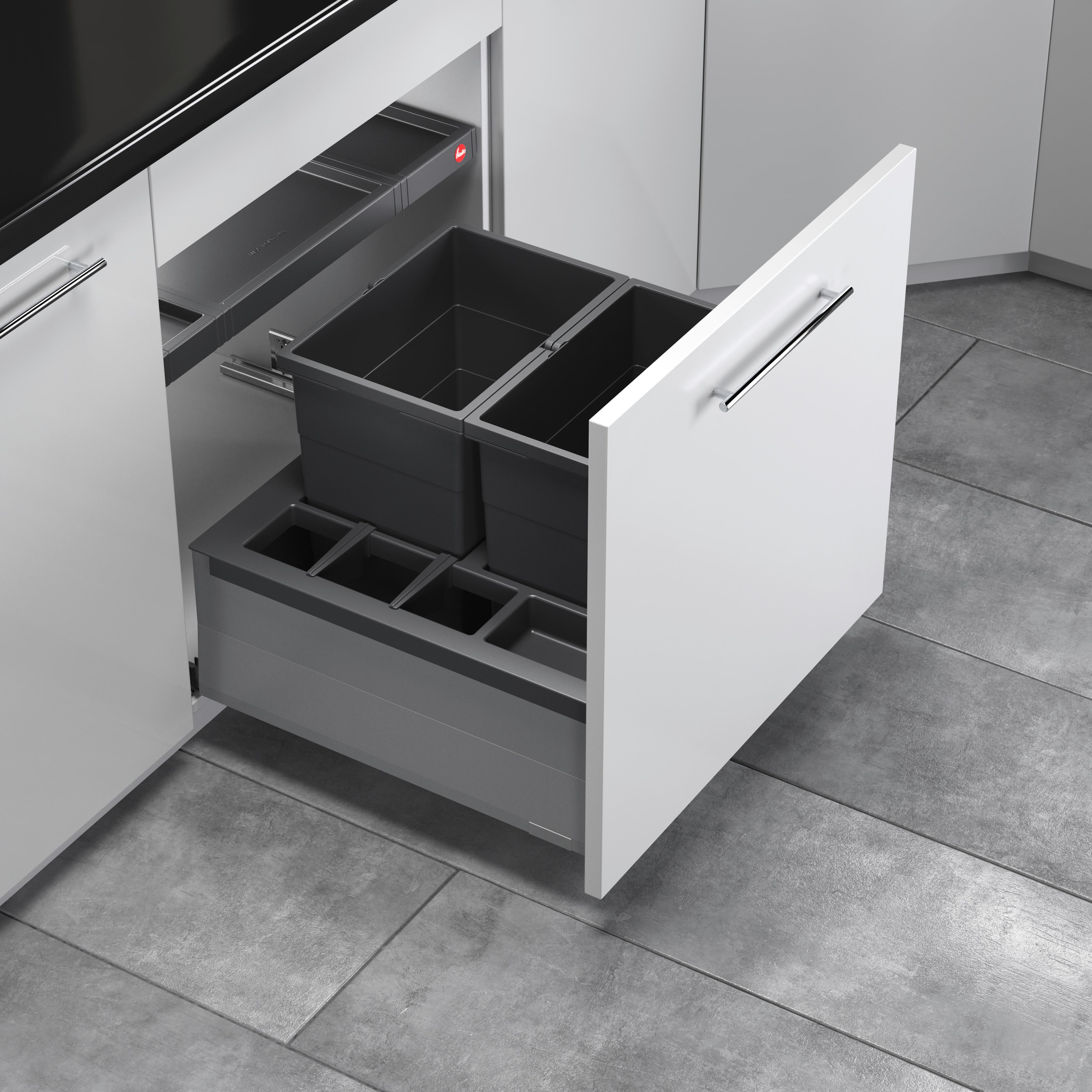 Abfallsammler Seperato K60 - Dunkelgrau, MODERN, Kunststoff (55,7/34/49,1cm) - Hailo