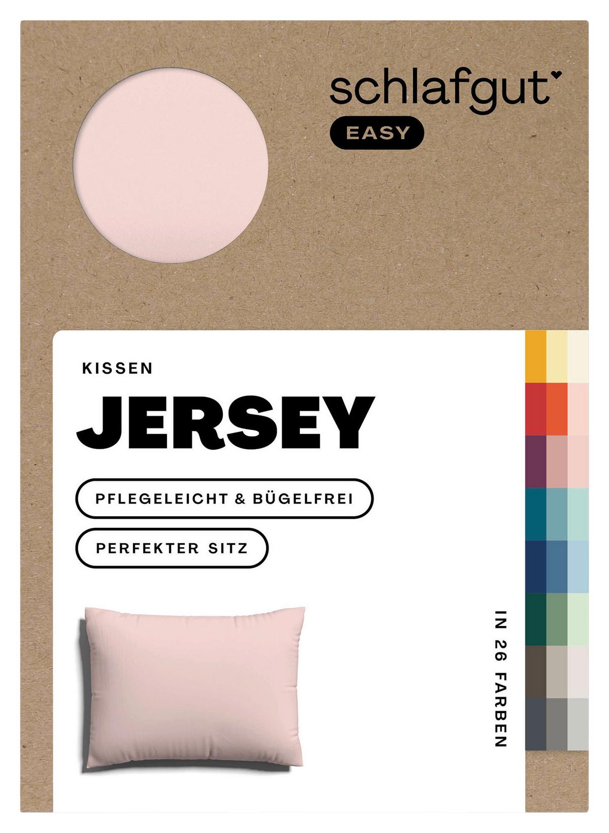 Kopfpolsterbezug Easy Jersey - Rosa, Basics, Textil (70/90cm) - Schlafgut