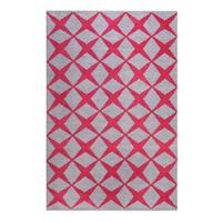 Webteppich Bordeaux/sandfarben Caledon 80x150 Cm - Sandfarben/Bordeaux, KONVENTIONELL, Textil (80/150cm) - Esprit