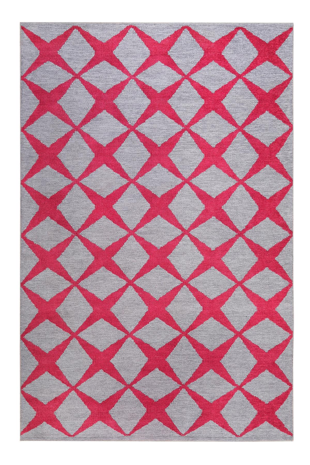 Webteppich Bordeaux/sandfarben Caledon 80x150 Cm - Sandfarben/Bordeaux, KONVENTIONELL, Textil (80/150cm) - Esprit