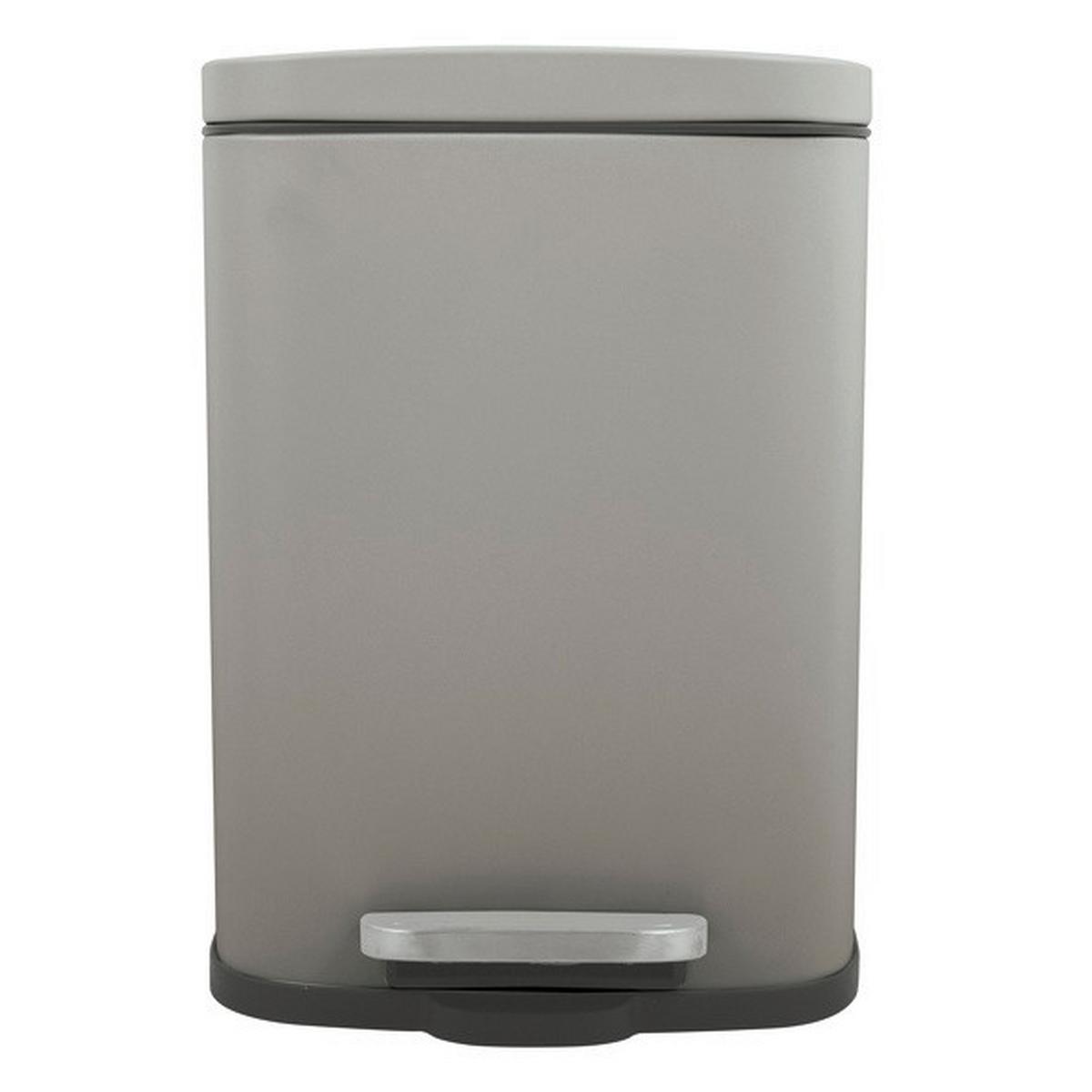 Treteimer Akira 5l Taupe Metall LxBxH: 21,4x17,6x30 cm - Taupe/Schwarz, Basics, Kunststoff/Metall (21,4/17,6/30cm)