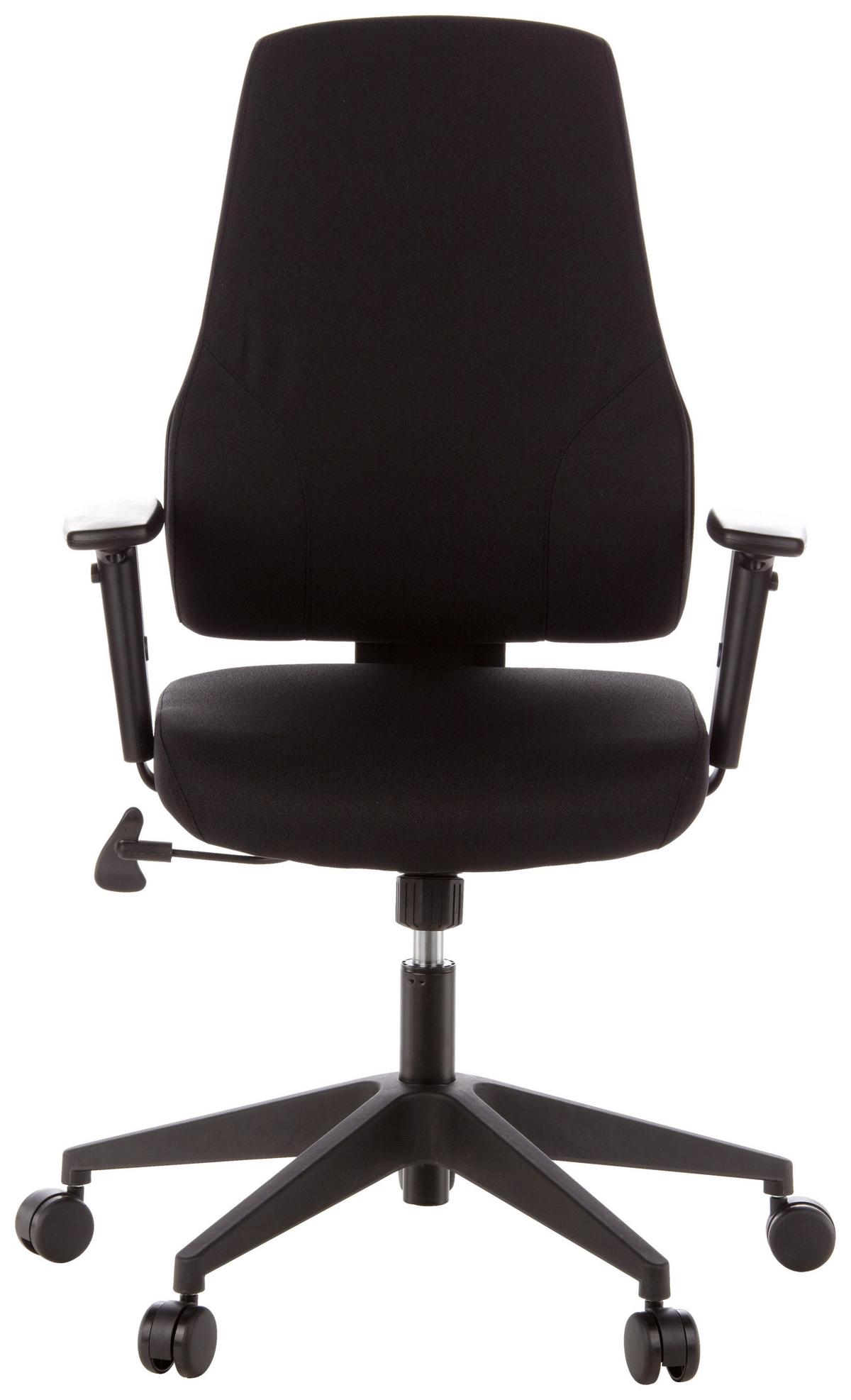 Bürostuhl Pro-Tec 100 mit Armstützen Schwarz - Schwarz, MODERN, Kunststoff/Textil (57/126/45cm) - MID.YOU
