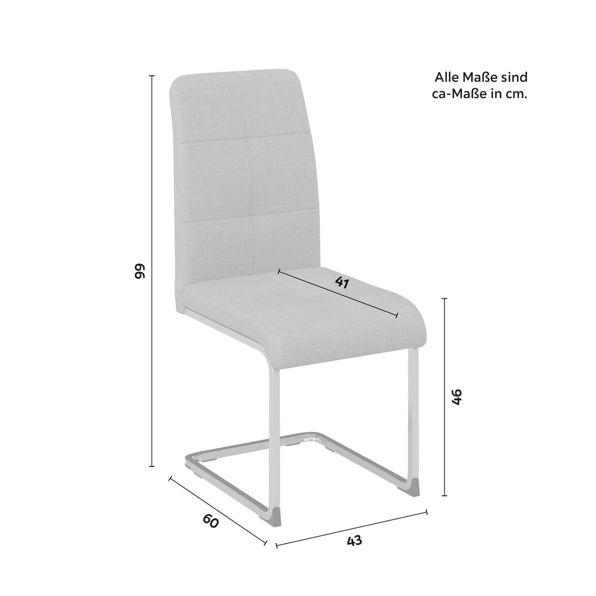 Stolička s pružným podnožím Lucie, krémová - krémová/niklová, Modern, kov/textil (43/99/60cm) - Bessagi Home