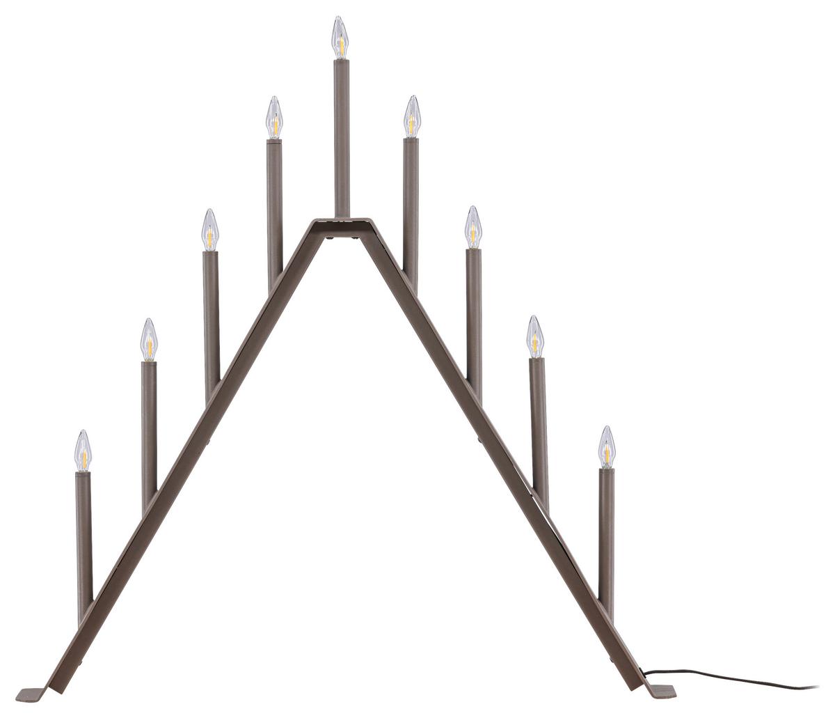 Weihnachtspyramide Are - Braun, Basics, Metall (64/64/9cm) - P & B