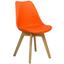Stuhl-Set Woody 4-Er Set Orange - Naturfarben/Orange, MODERN, Holz/Kunststoff (48/83/48cm) - Livetastic Stuhl-Set Woody 4-Er Set Orange - Naturfarben/Orange, MODERN, Holz/Kunststoff (48/83/48cm) - Livetastic