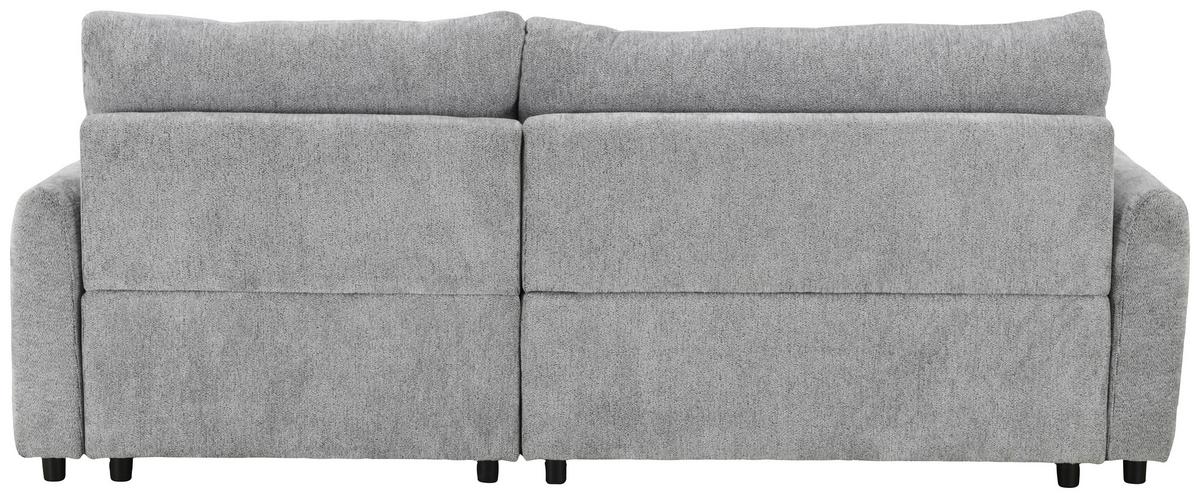 Elektrická sedačka LINA, obojstranná, sivá ženilka - čierna/sivá, Basics, kov/drevo (227/158cm)
