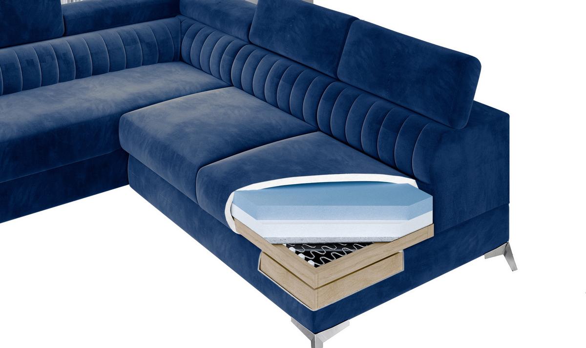 Ecksofa Laurence Hellgrau S: 205x278cm - Silberfarben/Hellgrau, Design, Textil (205/278cm) - MID.YOU