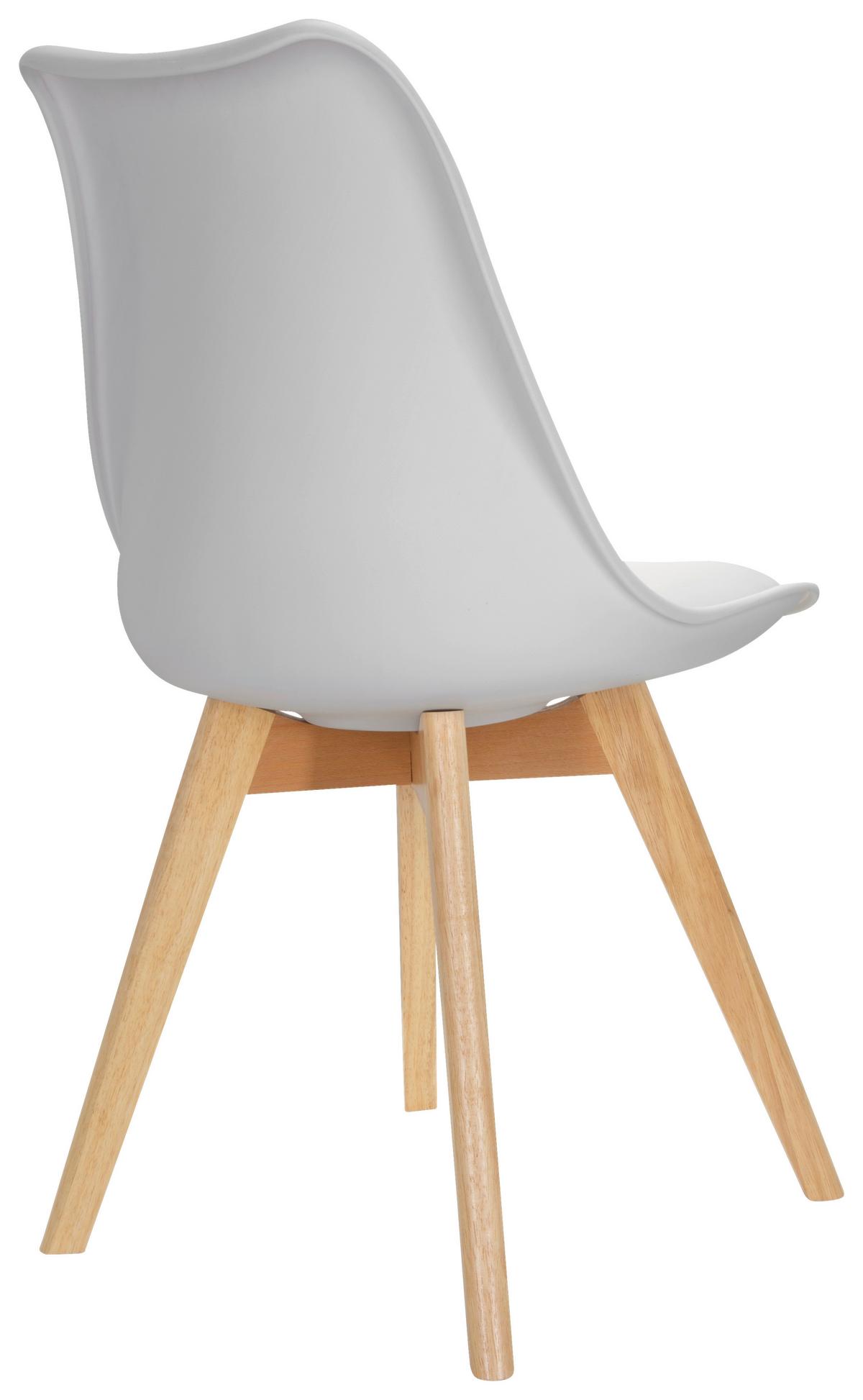 Stuhl-Set 4er Scandi Weiß/Buchefarben - Buchefarben/Weiß, MODERN, Holz/Kunststoff (48/87/56cm) - MID.YOU