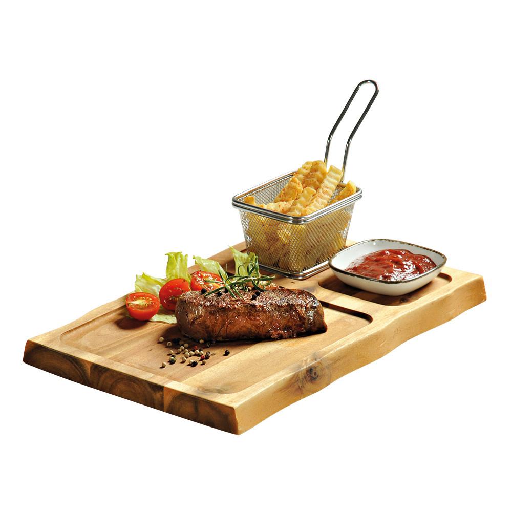 Servierbrett Akazie Fsc - Akaziefarben, Basics, Holz (37,50/24/1,80cm) - Kesper