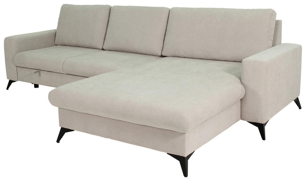 Sedací souprava SUNNY, šedobéžová,lůžko a úl.prostor - šedobéžová, Moderní, textil (290/87/178cm) - Mömax