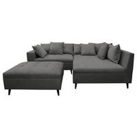 Ecksofa Pruno, Grau S: 247x174 Cm - Schwarz/Grau, Design, Textil (247/174cm) - MID.YOU
