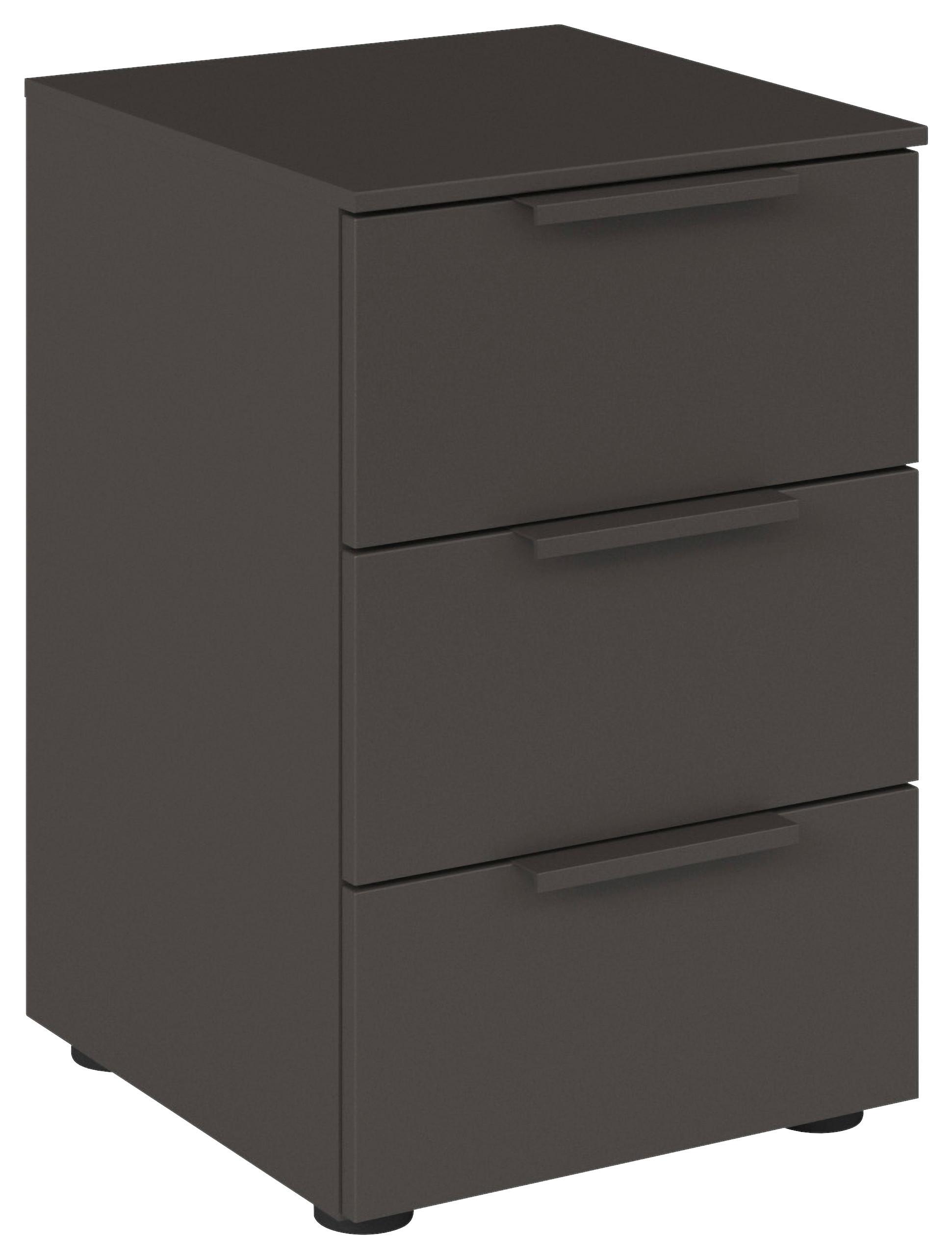 Nachtkästchen Flipp Graphitfarben B: 40 Cm - Schwarz/Graphitfarben, MODERN, Holzwerkstoff (40/61/42cm) - Rauch Möbel