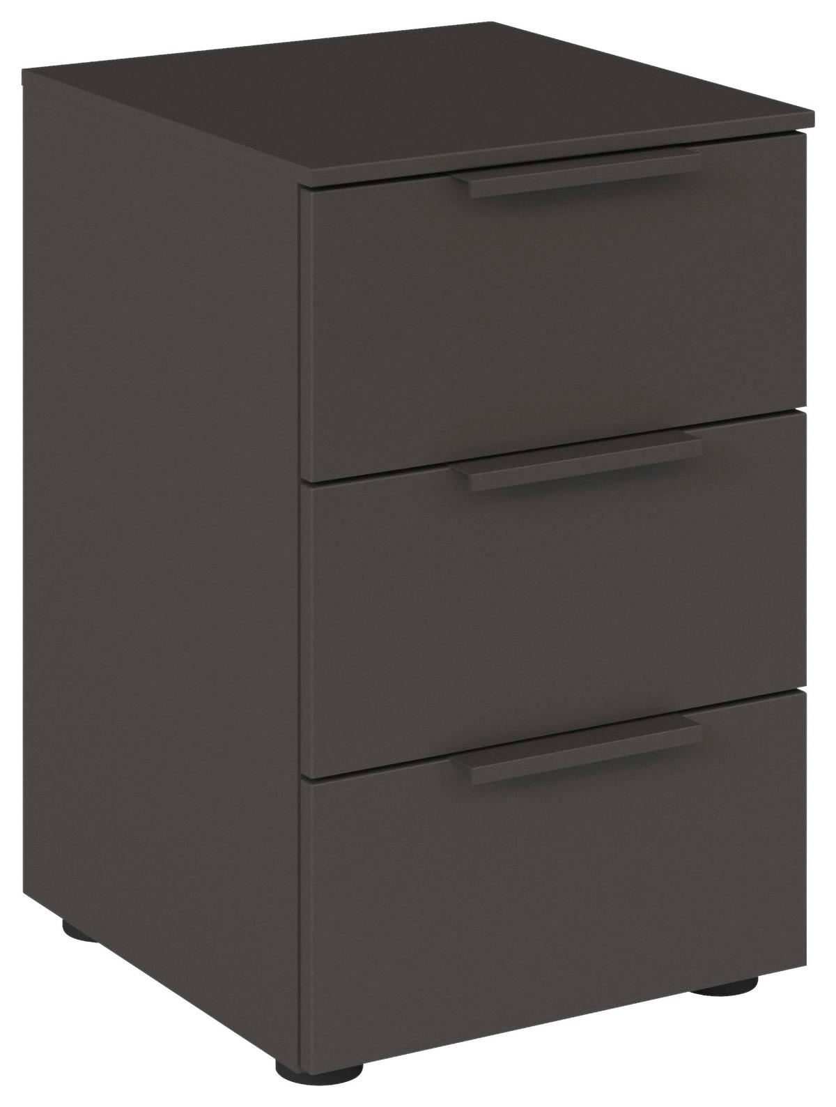 Nachtkästchen Flipp Graphitfarben B: 40 Cm - Schwarz/Graphitfarben, MODERN, Holzwerkstoff (40/61/42cm) - Rauch Möbel