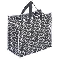 Einkaufstasche Geo - Schwarz/Weiß, Basics, Textil (58/29,5/48cm) - Luca Bessoni