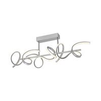 Led-deckenleuchte Curls L: 82 Cm Spiralförmig Dimmbar - Silberfarben, Design, Metall (82/21/30cm)
