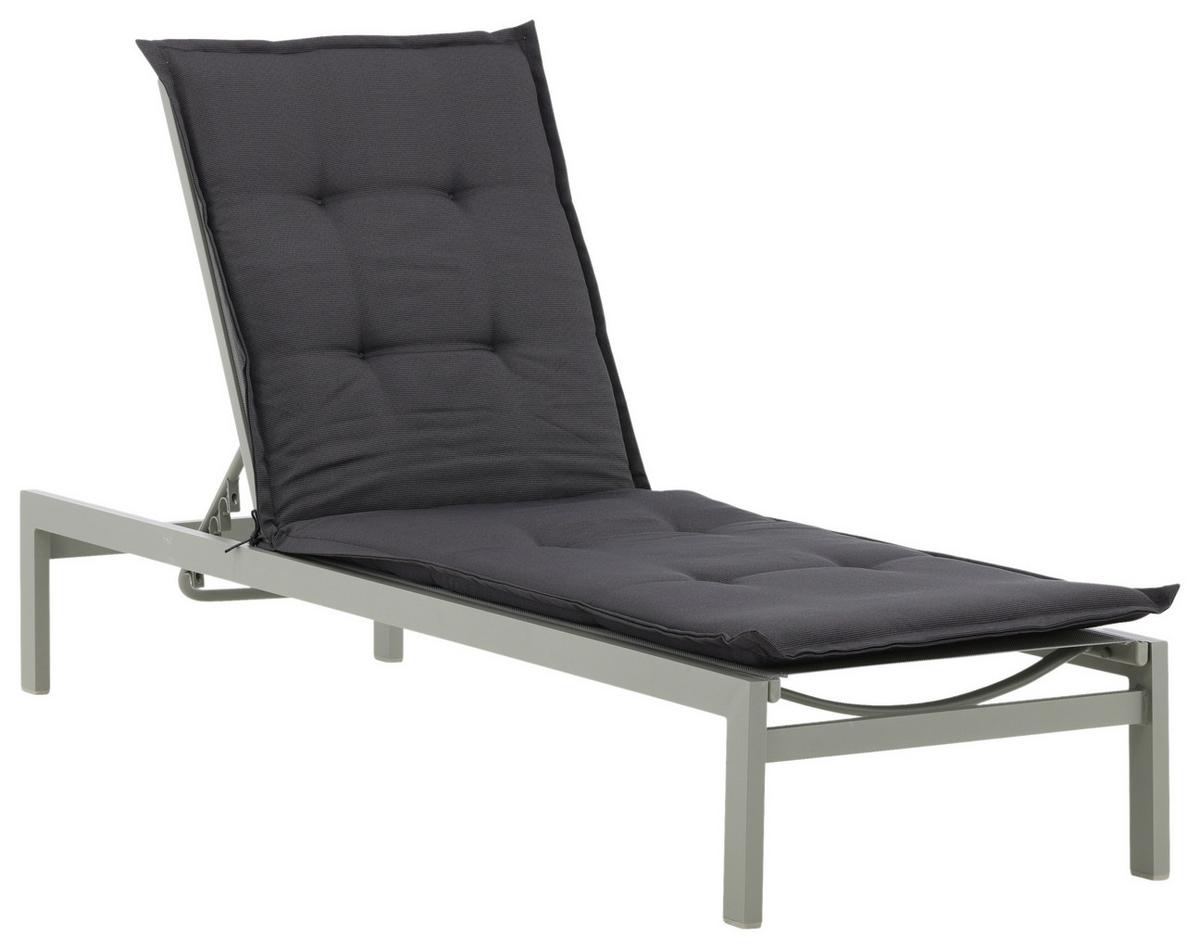 Liegenauflage Cushion - Dunkelgrau, KONVENTIONELL, Textil (60/5.5/193cm) - Gardenson