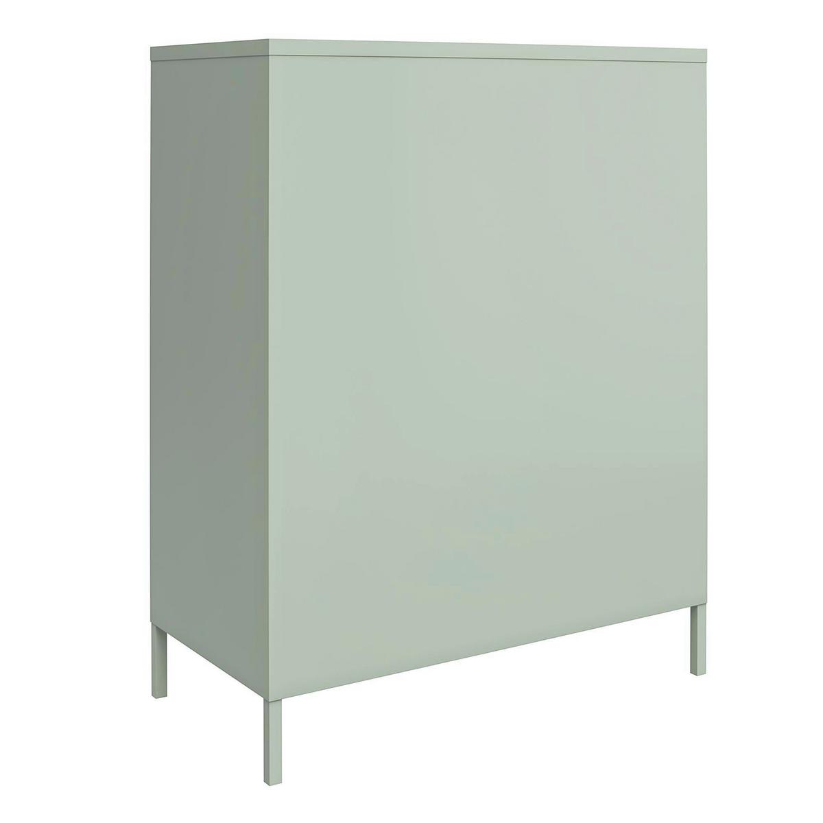 Highboard Mission District Grün B: 40cm - Hellgrün/Grün, Design, Metall (40/102/80cm) - MID.YOU