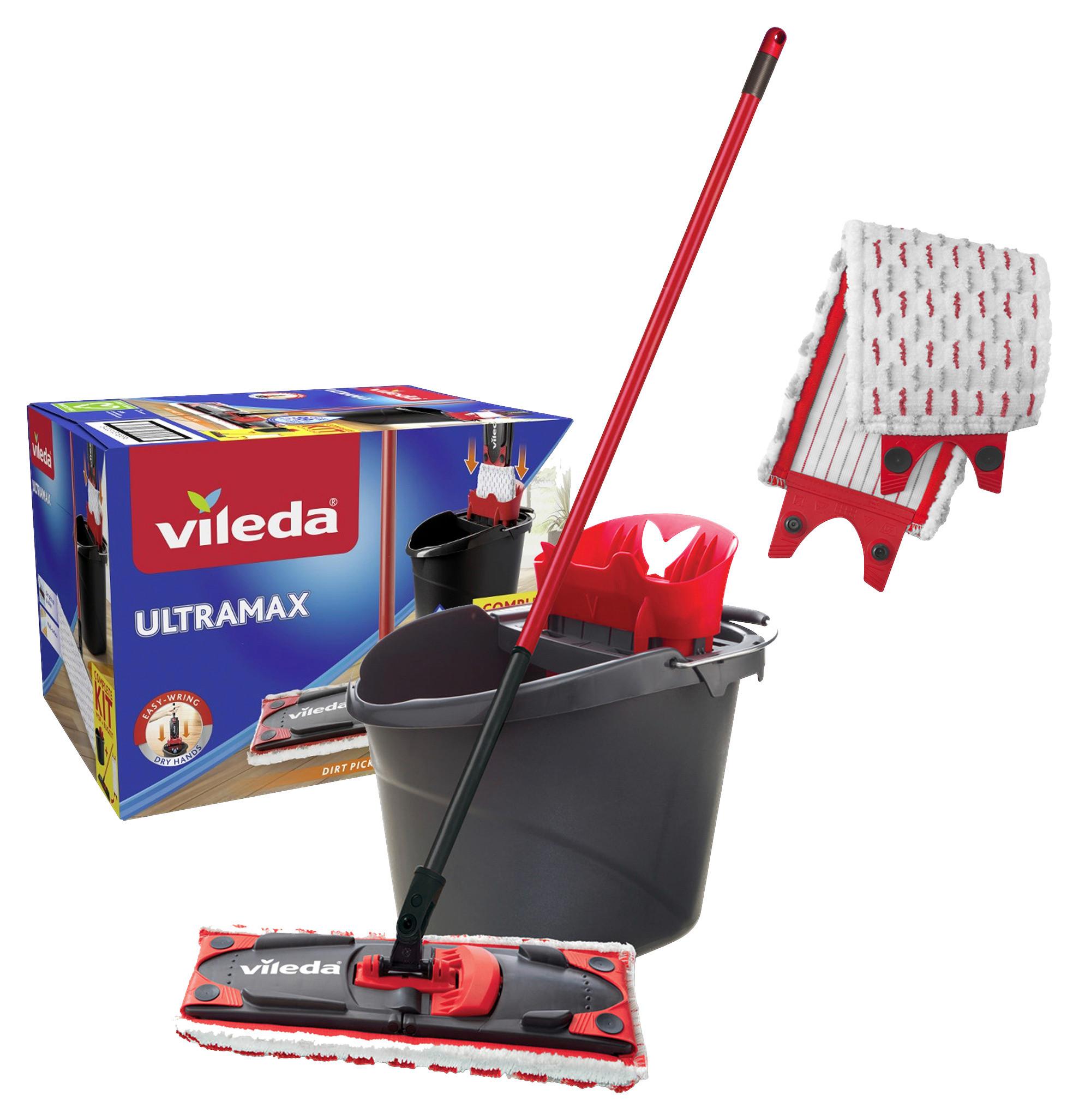 čistiaca sada VILEDA ULTRAMAX SET BOX - čierna/červená, Konventionell, plast (40/28,5/28,3cm) - Vileda