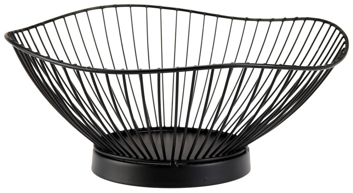 Obstschale Aus Eisen Gerlinde 23x23x9,5 Cm, Schwarz - MODERN (23/23/9,5cm) - Luca Bessoni